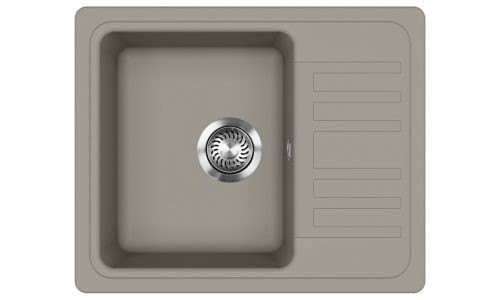 EVIDO Home 45S compact gránit mosogató 575x460 mm platina