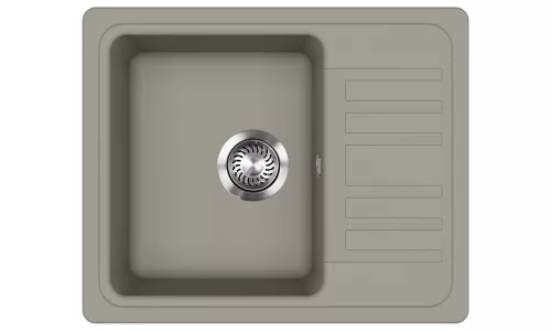 EVIDO Home 45S compact gránit mosogató 575x460 mm platina