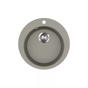 EVIDO Tondo kerek gránit mosogató, 505 mm, platina
