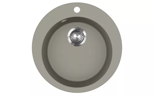 EVIDO Tondo kerek gránit mosogató, 505 mm, platina