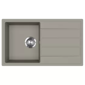 EVIDO Easy 45S gránit mosogató, 760 x 440 mm, platina