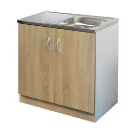   Komplett mosogató szekrény 80x50, nyílóajtós, 1med.tál, sonoma front
