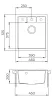 EVIDO Easy 45 gránit mosogató, 460 x 515 mm, platina