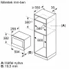 Bosch BFL7221B1 Home Connect beépíthető mikrohullámú sütő