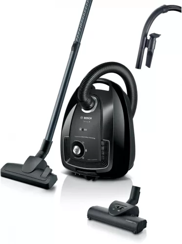 Bosch BGB38BA3T Serie 4 Fekete Porzsákos Porszívó Turbo Kefével