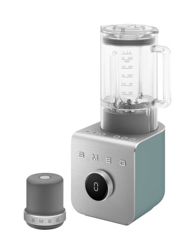 SMEG NAGY TELJESÍTMÉNYŰ TURMIXGÉP, Collezione design, vákuumszivattyú alaptartozék, matt smaragdzöld