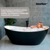 Flow szabadon álló fürdőkád fekete