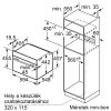 BOSCH CSG656BS2 Serie|8 Beépíthető kompakt gőzsütő | TFT | 47l | EcoClean | Nemesacél