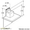 NEFF D65BMP5N0 N 70 Beépíthető fali kürtős páraelszívó | 657m3/óra | 60 cm | Nemesacél