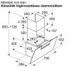 NEFF D85IFN1S0 N 50 Beépíthető fali kürtős páraelszívó | 768m3/óra | 80 cm | Fekete üveg