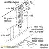 NEFF D95IPP1N0 N 70 Beépíthető fali kürtős páraelszívó | 714m3/óra | 90 cm | Fekete üveg