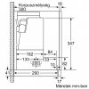 BOSCH DFS067A51 Serie|4 Beépíthető teleszkópos páraelszívó | 728m3/óra | 60 cm | Nemesacél