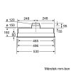 BOSCH DHL555BL Serie|4 Álkürtőbe beépíthető páraelszívó | 590m3/óra | 50 cm | Nemesacél