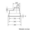 BOSCH DHL555BL Serie|4 Álkürtőbe beépíthető páraelszívó | 590m3/óra | 50 cm | Nemesacél