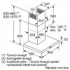 BOSCH DWB64BC50 Serie|2 Beépíthető fali kürtős páraelszívó | 340m3/óra | 60cm | Nemesacél