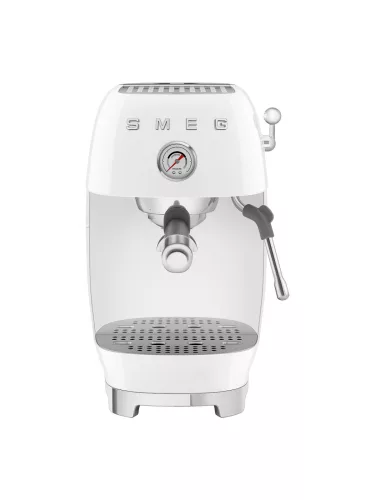 SMEG ESPRESSO KÁVÉFŐZŐ COLD BREW FUNKCIÓVAL, retro, fehér