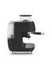 SMEG ŐRLŐVEL KOMBINÁLT ESPRESSO KÁVÉFŐZŐ, retro, matt fekete