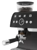 SMEG ŐRLŐVEL KOMBINÁLT ESPRESSO KÁVÉFŐZŐ, retro, matt fekete
