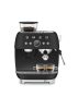 SMEG ŐRLŐVEL KOMBINÁLT ESPRESSO KÁVÉFŐZŐ, retro, matt fekete