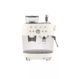   SMEG ŐRLŐVEL KOMBINÁLT ESPRESSO KÁVÉFŐZŐ, retro, bézs
