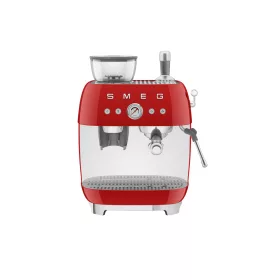   SMEG ŐRLŐVEL KOMBINÁLT ESPRESSO KÁVÉFŐZŐ, retro, piros