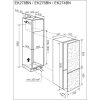 Electrolux EK278BNLWE Beépíthető kombinált alulfagyasztós hűtőszekrény | NoFrost | DynamicAir | CleanAir | FastFreeze | 166/60 l | 152.4 cm magas | 55 cm széles