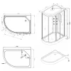 Aria hidromasszázs zuhanykabin jobbos beépítési oldallal