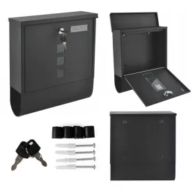 Két oldalról nyitható acél postaláda