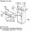 BOSCH HRA574BS0 Serie|4 Beépíthető sütő gőz funkcióval | LED | 71l | Pirolitikus | AutoPilot10 | AddedSteam | Nemesacél