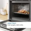 BOSCH HSG636XS6 Serie|8 Beépíthető gőzsütő | TFT | 71 | EcoClean | 4D Hotair | Added Steam | FullSteam | PerfectBake | PerfectRoast | Wifi | Nemesacél