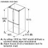 BOSCH KFN96APEA Serie|4 Szabadonálló többajtós alulfagyasztós hűtőkészülék | NoFrost | 405/200 l | 183 cm magas | 91 cm széles | Szálcsiszolt acél