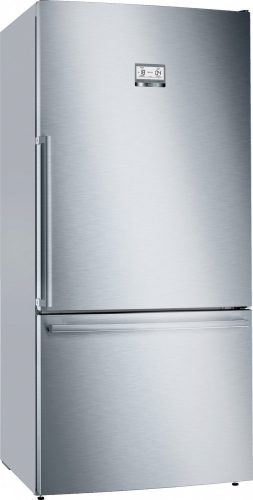 BOSCH KGB86AIFP Serie|6 Szabadonálló kombinált alulfagyasztós hűtőszekrény | NoFrost | Wifi | VarioZone | PerfectFit | 479/134 l | 186 cm magas | 86 cm széles | Nemesacél