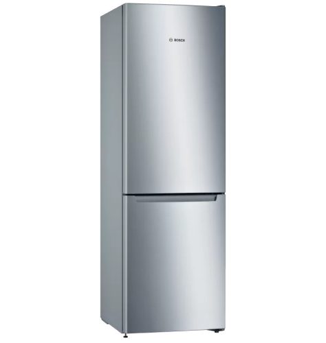 BOSCH KGN36NLEA Serie|2 Szabadonálló kombinált alulfagyasztós hűtőszekrény | NoFrost | MultiAirflow | 215/87 l | 186 cm magas | 60 cm széles | Szálcsiszolt acél színű