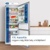 BOSCH KGN497ICT Serie|4 Szabadonálló kombinált alulfagyasztós hűtőszekrény | NoFrost | PerfectFit | 330/105 l | 203 cm magas| 70 cm széles | Nemesacél kinézet