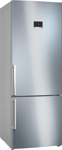 BOSCH KGN56XIDR Serie|4 Szabadonálló kombinált alulfagyasztós hűtőszekrény | NoFrost | PerfectFit | 400/108 l | 193 cm magas | 70 cm széles | Nemesacél