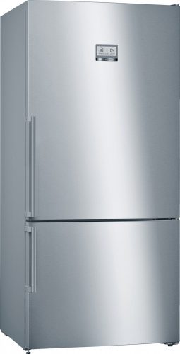 BOSCH KGN86AIDP Serie|6 Szabadonálló kombinált alulfagyasztós hűtőszekrény | NoFrost | Wifi | 479/140 l | 186 cm magas | 86 cm széles | Nemesacél