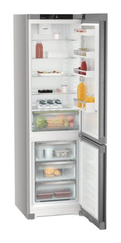 LIEBHERR KGNsdc 57Z03 Szabadonálló kombinált alulfagyasztós hűtőszekrény | NoFrost | EasyFresh | 268/103 l | 201.5 cm magas | 59,7 cm széles | Silver