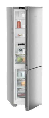 LIEBHERR KGNsf 57Vd03 Szabadonálló kombinált alulfagyasztós hűtőszekrény | NoFrost | DuoCooling | EasyFresh | 268/103 l | 201,5 cm magas | 59,7 cm széles | Silver