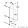 NEFF KI7863FF0 N 70 Beépíthető kombinált alulfagyasztós hűtőszekrény | NoFrost | 188/67 l | 177.2 cm magas | 55.8 cm széles