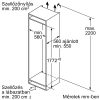 NEFF KI7863FF0 N 70 Beépíthető kombinált alulfagyasztós hűtőszekrény | NoFrost | 188/67 l | 177.2 cm magas | 55.8 cm széles