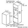 BOSCH KIL24NFF0 Serie|2 Beépíthető hűtőszekrény fagyasztórekesszel | MultiBox | 200 l |122.5 cm magas | 56 cm széles