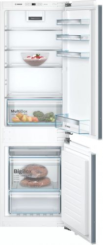 BOSCH KIN86VFF0 Serie|4 Beépíthető kombinált alulfagyasztós hűtőszekrény | NoFrost | 187/67 l | 177.2 cm magas | 54.1 cm széles