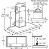 Electrolux LFT766X Beépíthető fali kürtős páraelszívó | H2H | 720m3/óra | 60 cm | Inox