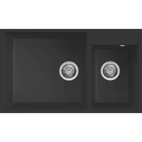   ELLECI - Mosogatótálca Quadra 440 UM G40 Nero munkalap alá szerelhető - Kifutó termék!