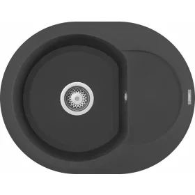   ELLECI - Mosogatótálca Easy ROUND 600 M70 Nero Metal - A készlet erejéig rendelhető!