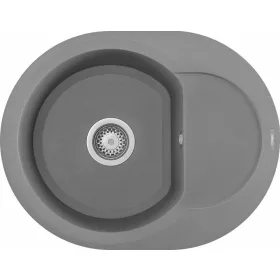   ELLECI - Mosogatótálca Easy ROUND 600 M73 Titanium - Kifutó termék!