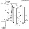 Electrolux LNS9TE19S Beépíthető kombinált alulfagyasztós hűtőszekrény | NoFrost | TwinTech | CustomFlex | 213/60 l | 188 cm magas | 54.8 cm széles