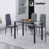 Riona 120 cm szögletes üveg étkezőasztal