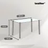 Berna 120 cm szögletes üveg étkezőasztal