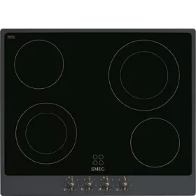   SMEG KERÁMIA FŐZŐLAP, Colonial design, 60 cm, 4 főzőzóna, antracit